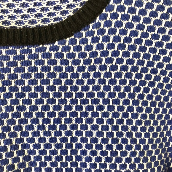 Zara blue/white seed stitch sweater - Picture 3 of 5